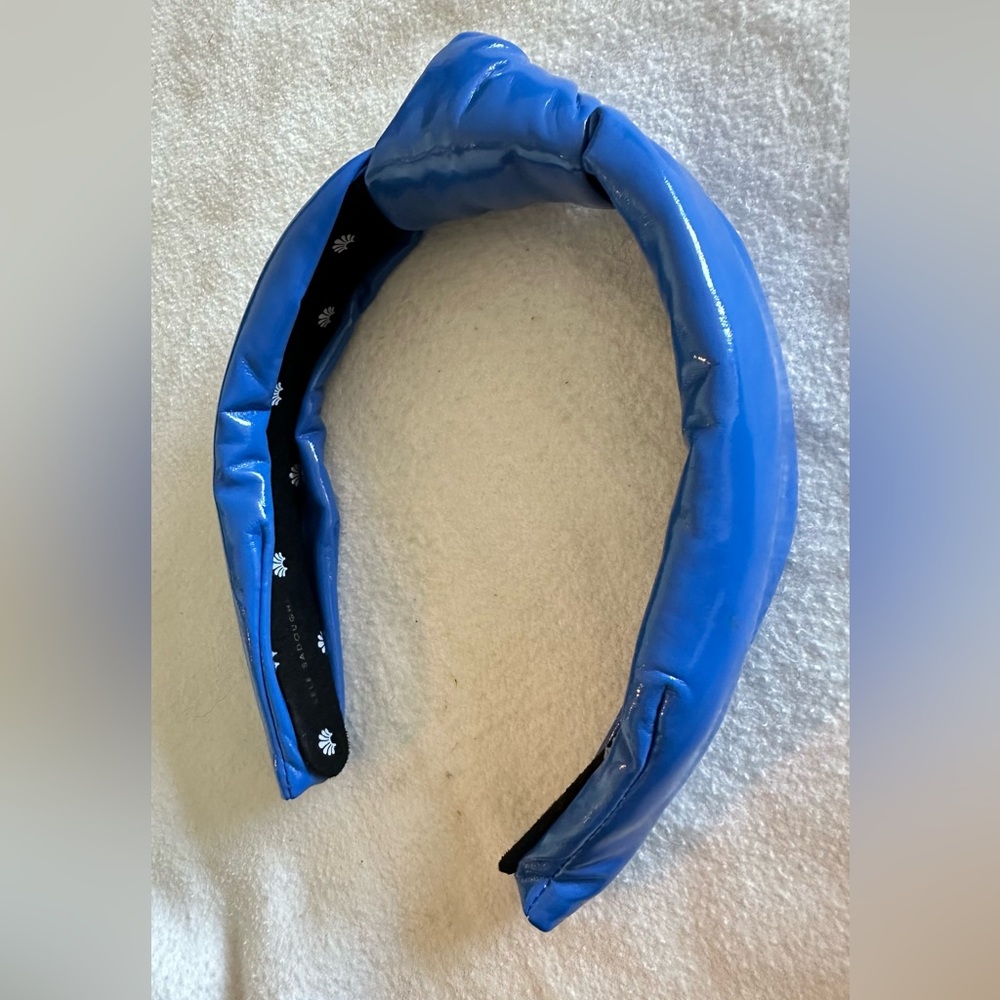 Lele Sadoughi blue patent leather headband